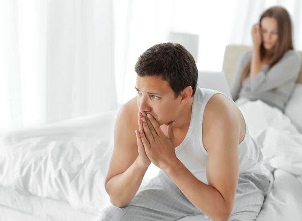 muškarac sa slabom potencijom zbog prostatitisa